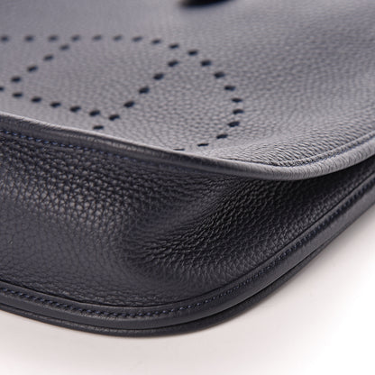 Hermes Taurillon Clemence Evelyne III PM Bleu Nuit 10 of 11