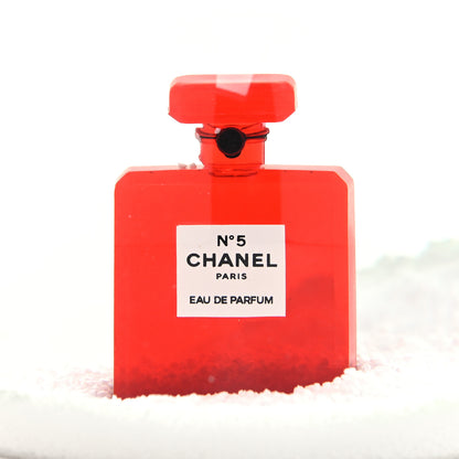 Chanel Glass N°5 Perfume Bottle Snow Globe White 7 of 8