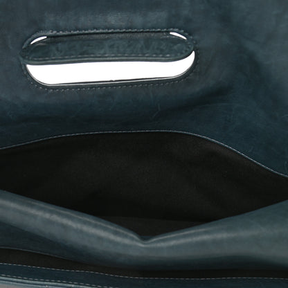 Chanel Washed Lambskin Quilted Maxi Take Away Flap Turquoise 6 of 11