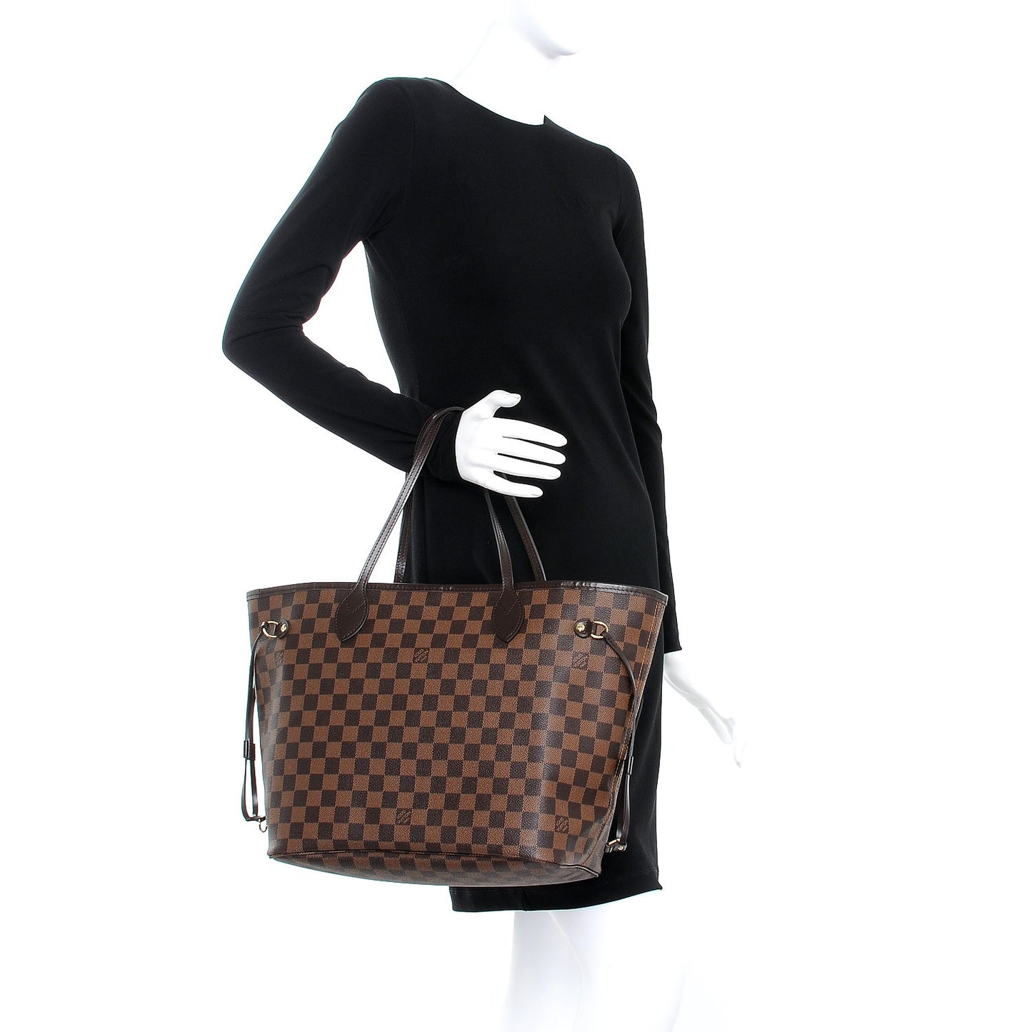 Damier Ebene Neo Neverfull MM Rose Ballerine