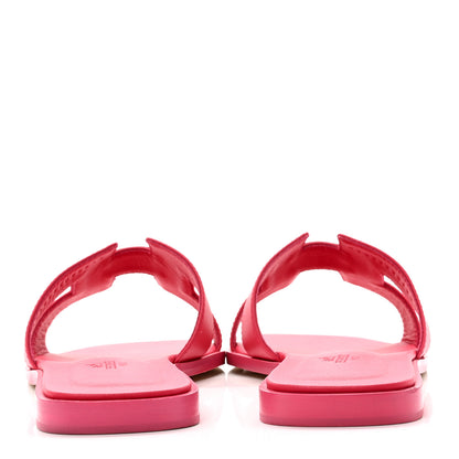 Hermes Calfskin Oran Sandals 39 Rose Mexico 6 of 10
