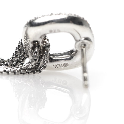 David Yurman Sterling Silver Diamond Waterfall Drop Earrings 5 of 5