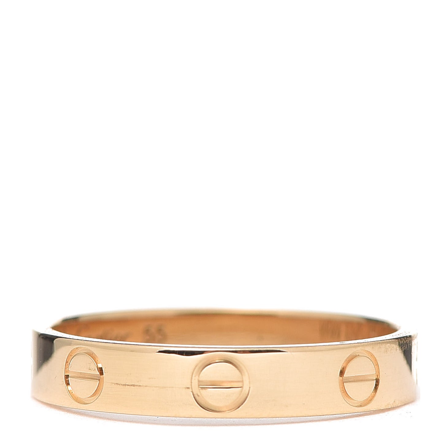 18K Yellow Gold 3.5mm LOVE Wedding Band Ring 55 7.25