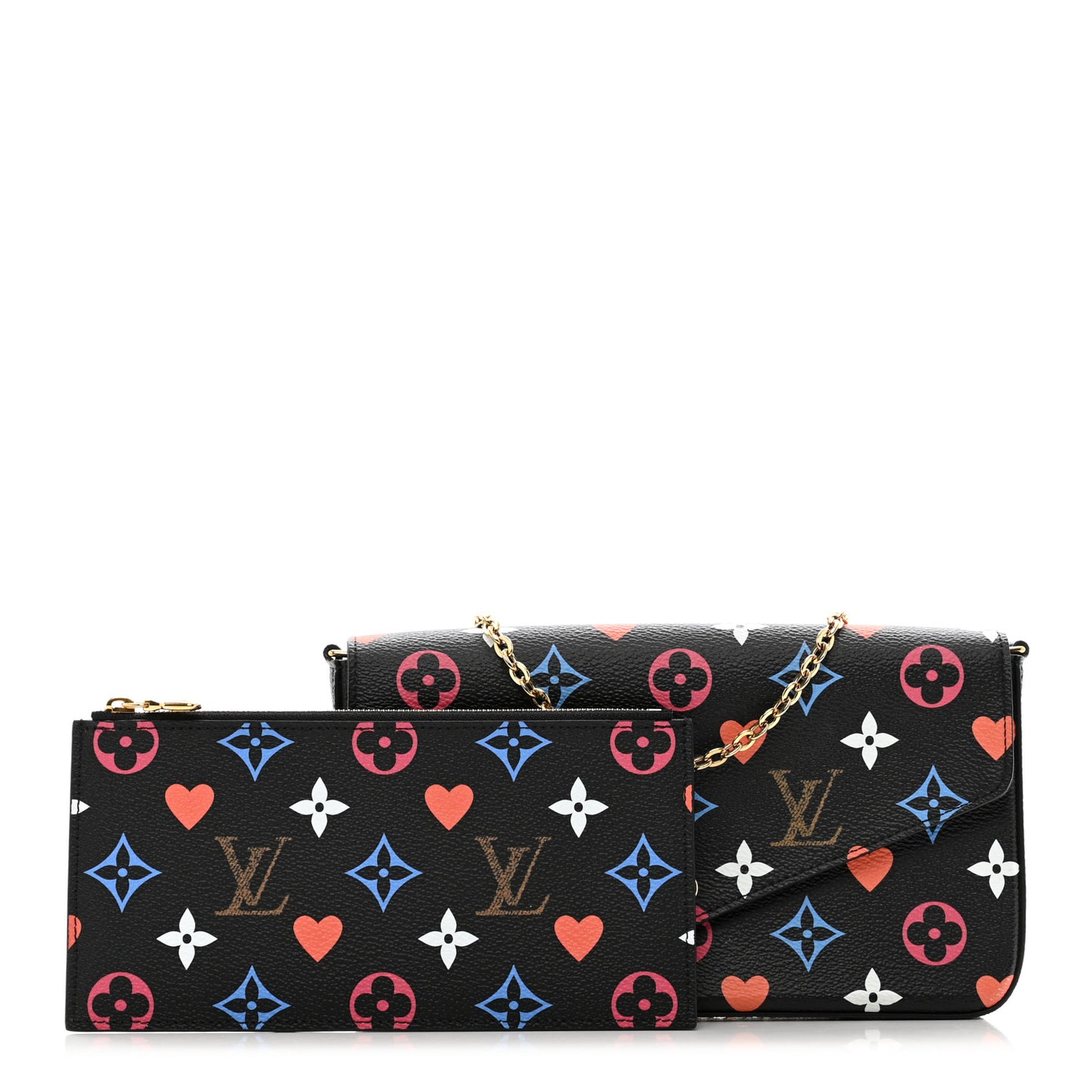 Game On Felicie Chain Wallet Black
