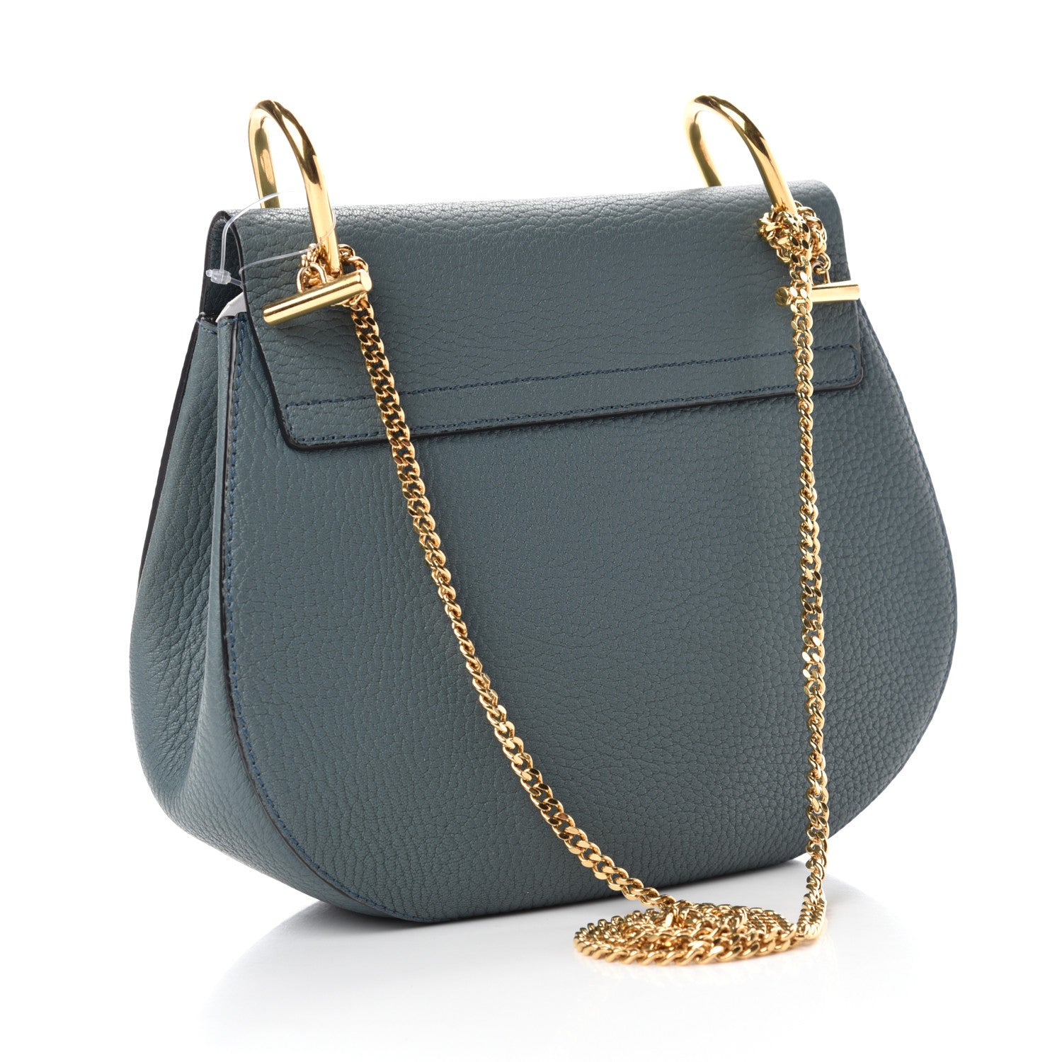 Chloe Grained Lambskin Drew Shoulder Bag Cloudy Blue 3 of 10