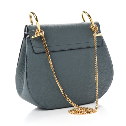Chloe Grained Lambskin Drew Shoulder Bag Cloudy Blue 3 of 10
