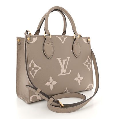 Louis Vuitton Empreinte Monogram Giant Onthego PM Tourterelle Creme 3 of 10