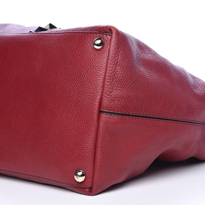 Valentino Garavani Grained Calfskin Va Va Voom Tote Dark Red 9 of 16