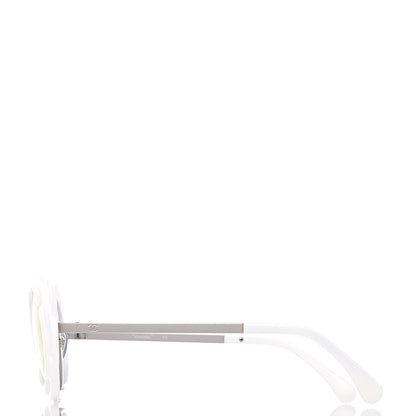 Chanel Round Camellia Sunglasses 71198 White 3 of 7