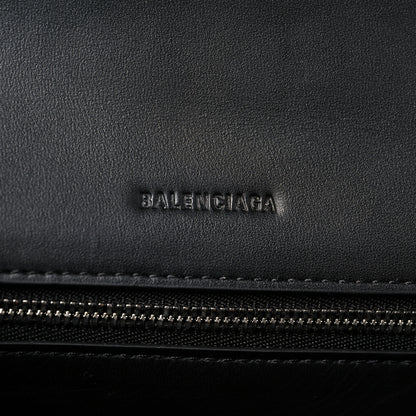 Balenciaga Faux Calfskin Fabric Small Sneakerhead Top Handle Bag Black White 6 of 11
