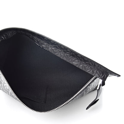 Loewe Calfskin Embossed Repeat T Pouch Black 5 of 7