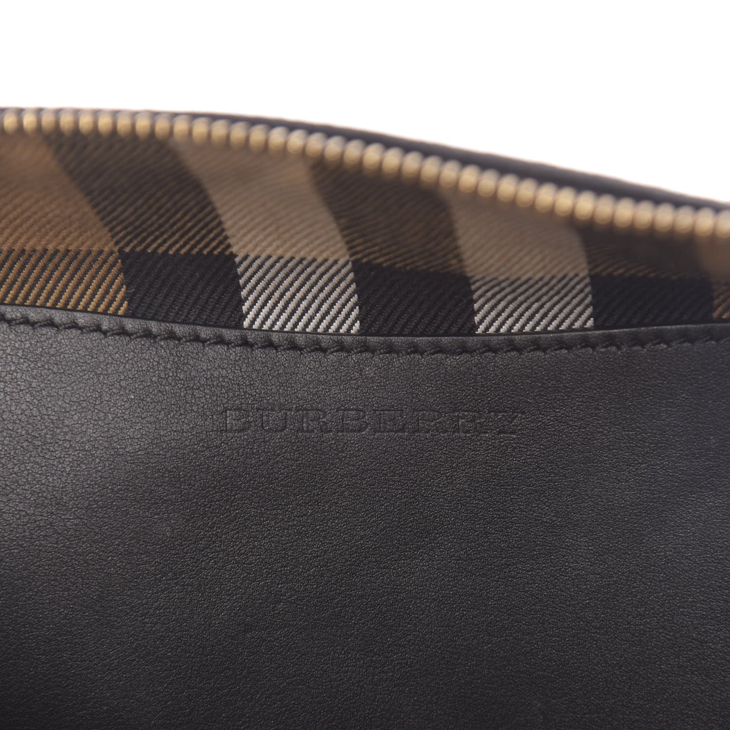 Knit Logo Mens Washbag Tan Black
