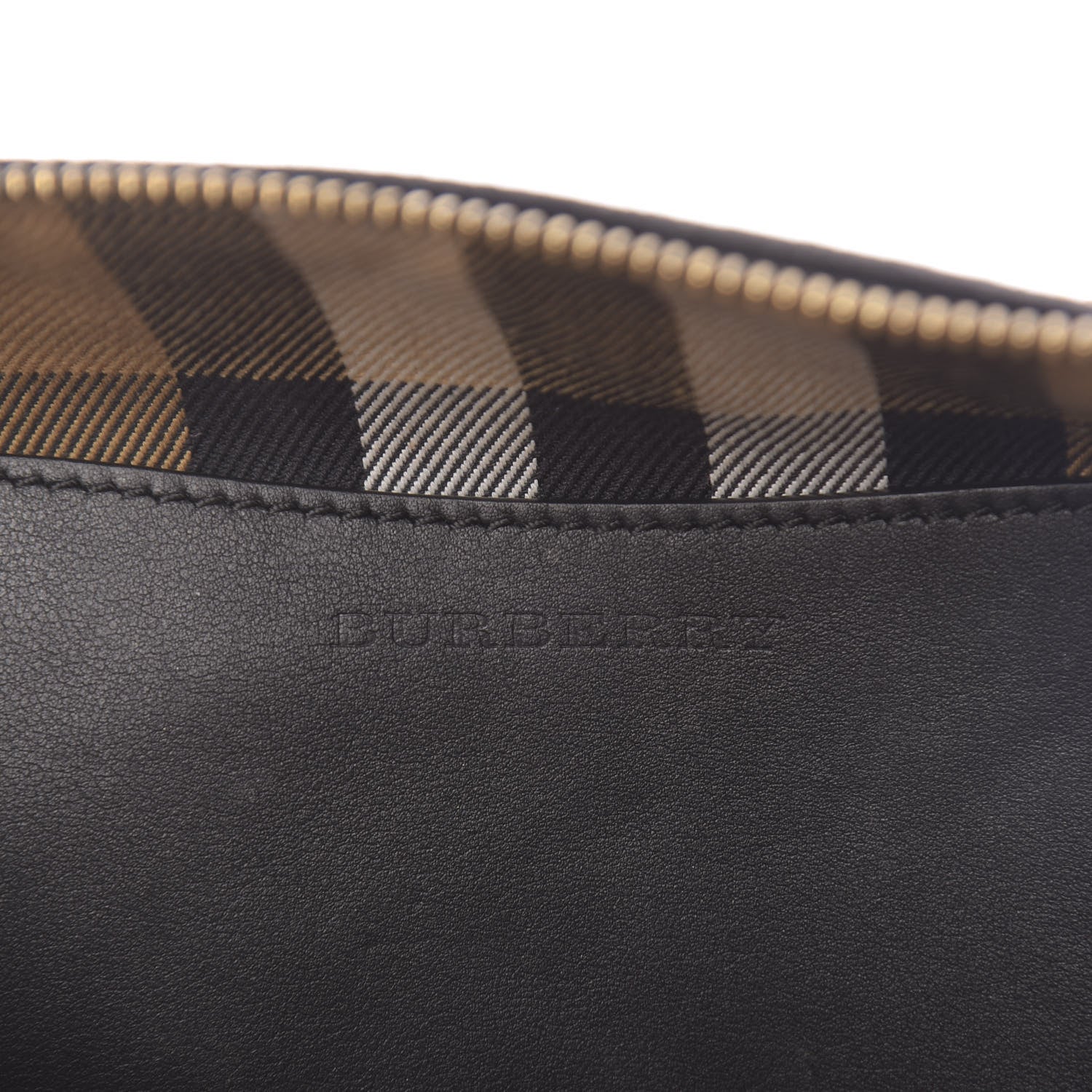 Burberry Knit Logo Mens Washbag Tan Black 7 of 7
