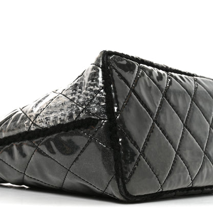 Chanel Vinyl Funny Tweed Patchwork Tote Grey 9 of 10