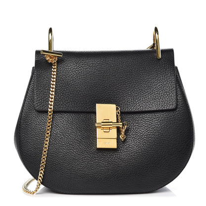 Chloe Grained Lambskin Drew Shoulder Bag Black 1 of 8