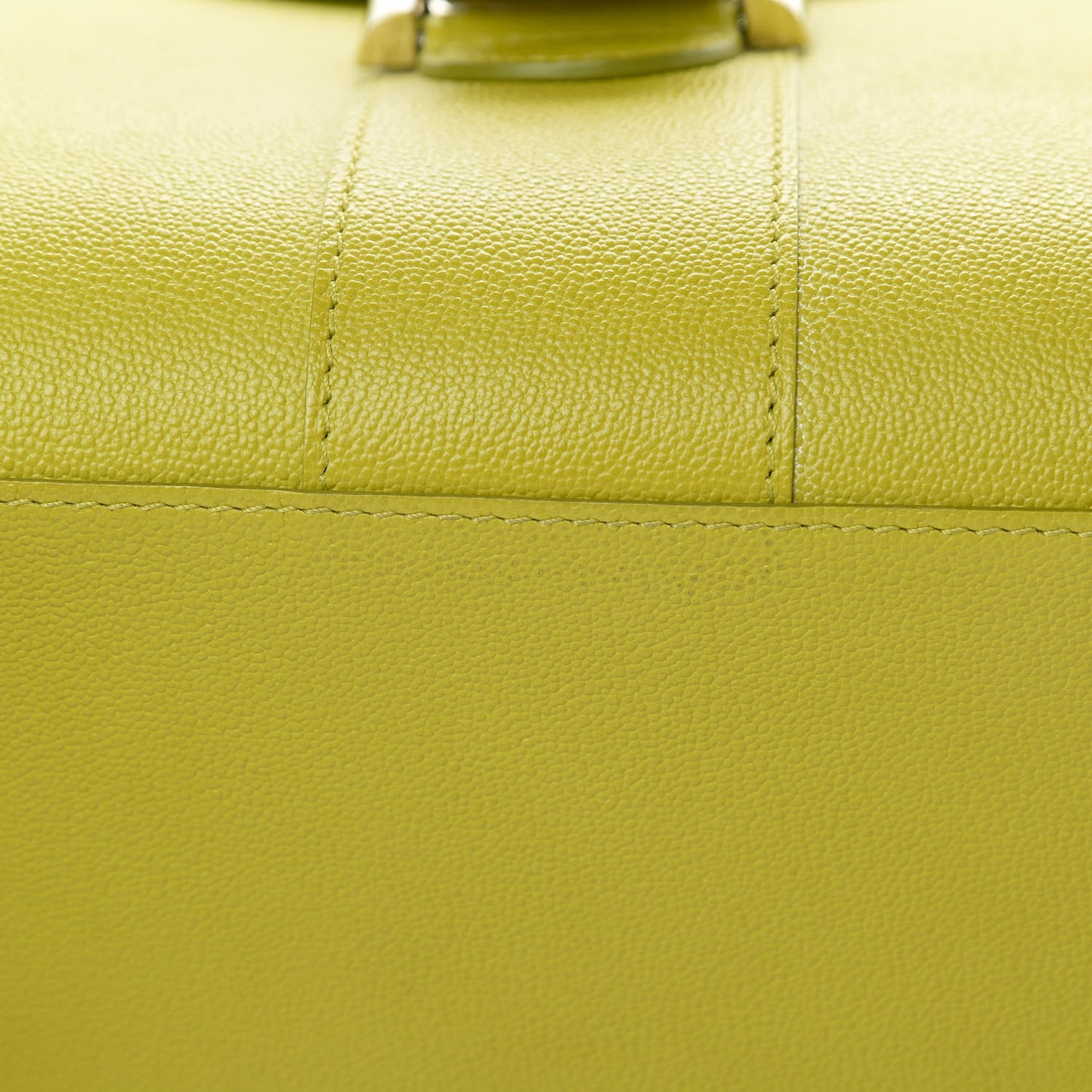 Grained Calfskin MM Brillant Satchel Absinthe Lime
