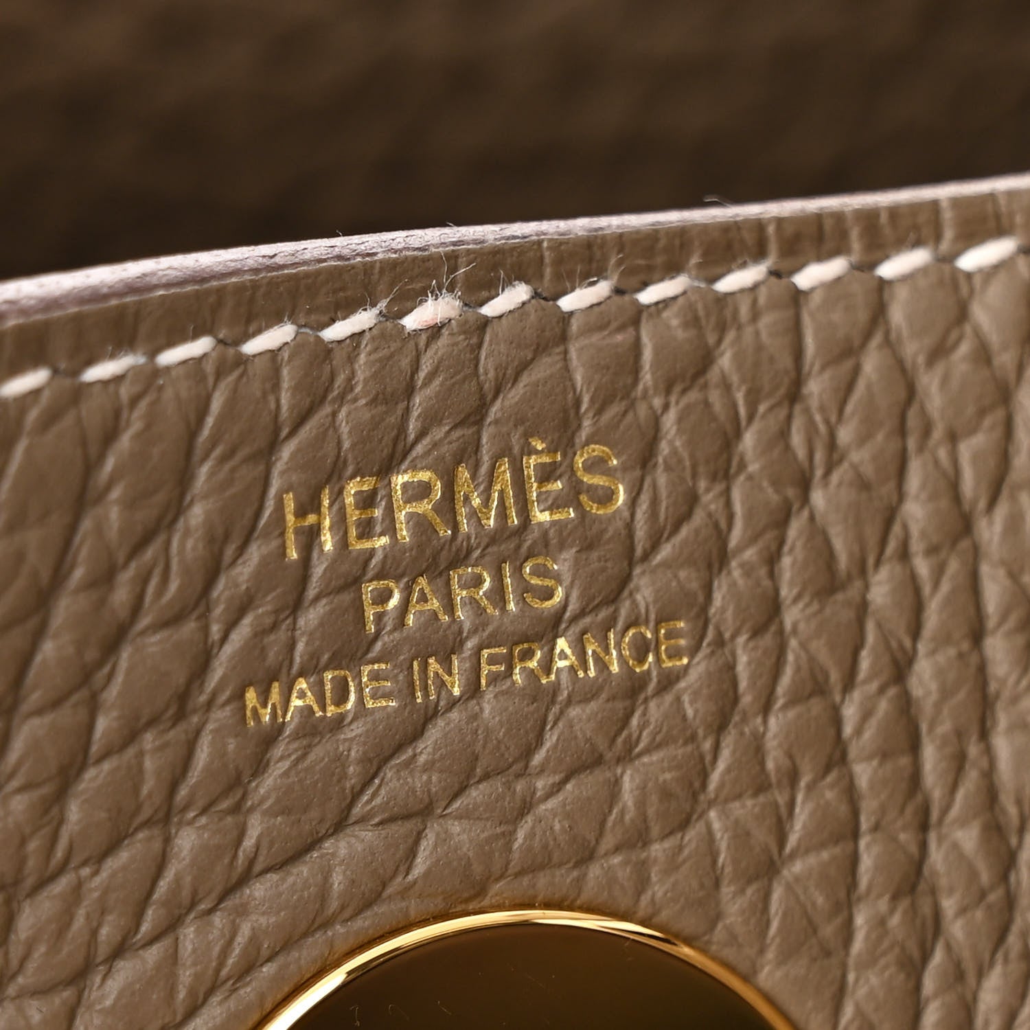 Hermes Taurillon Clemence Lindy 26 Etoupe 6 of 10