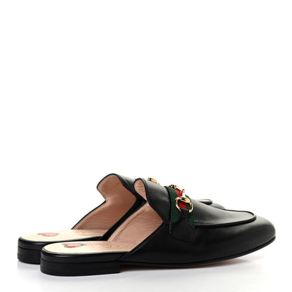 Gucci Malaga Kid Web Womens Princetown Slippers 36 Black 3 of 4