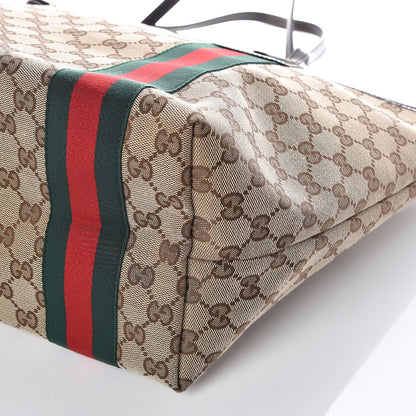 Gucci Monogram Web Large Jolie Tote Brown 6 of 9