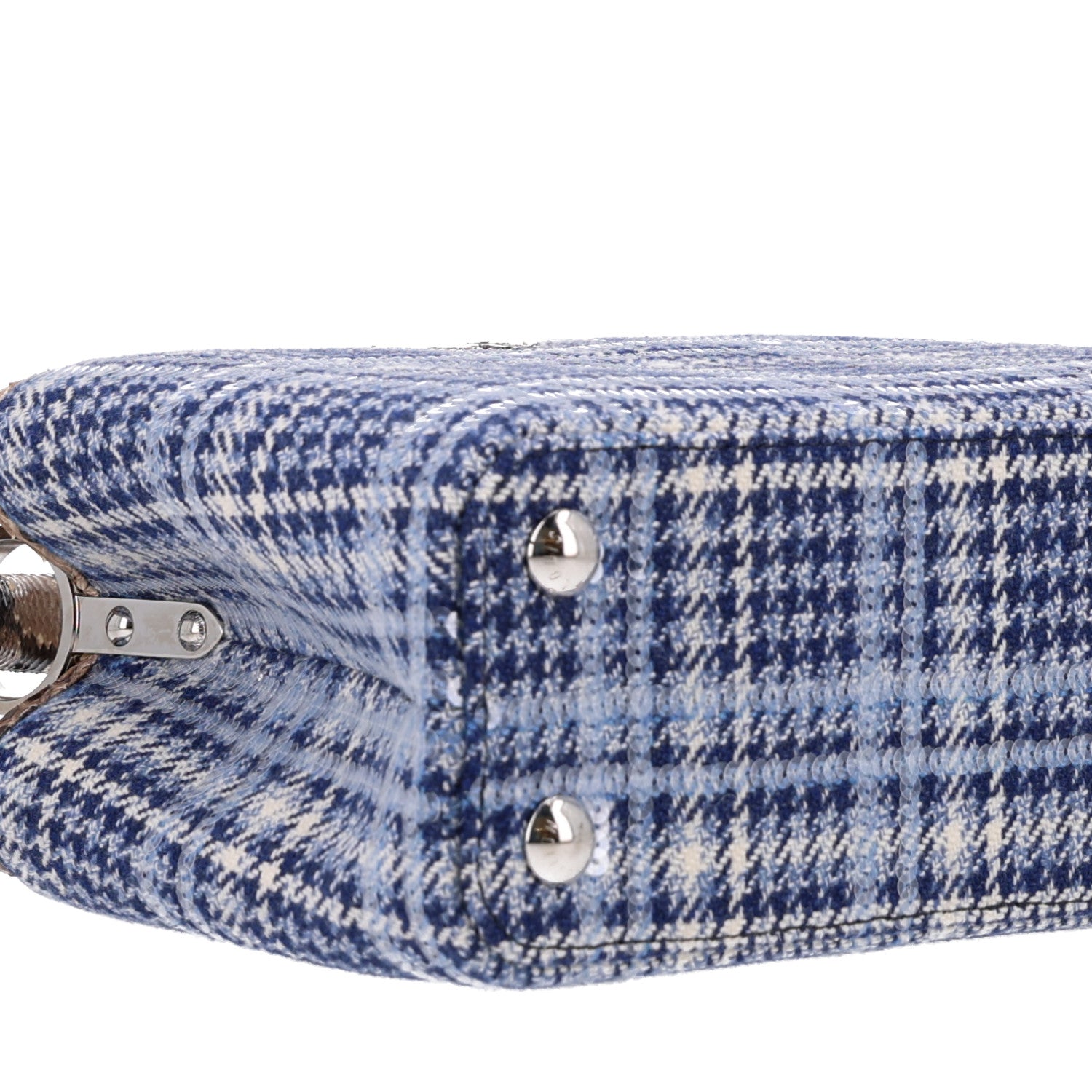 Louis Vuitton Tweed Sequins Snakeskin Capucines BB Blue 8 of 9