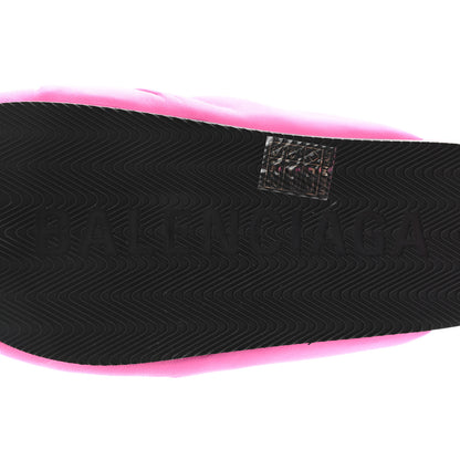 Balenciaga Smooth Nappa Logo Puffy Slide Sandals 37 Fluo Pink White 6 of 7
