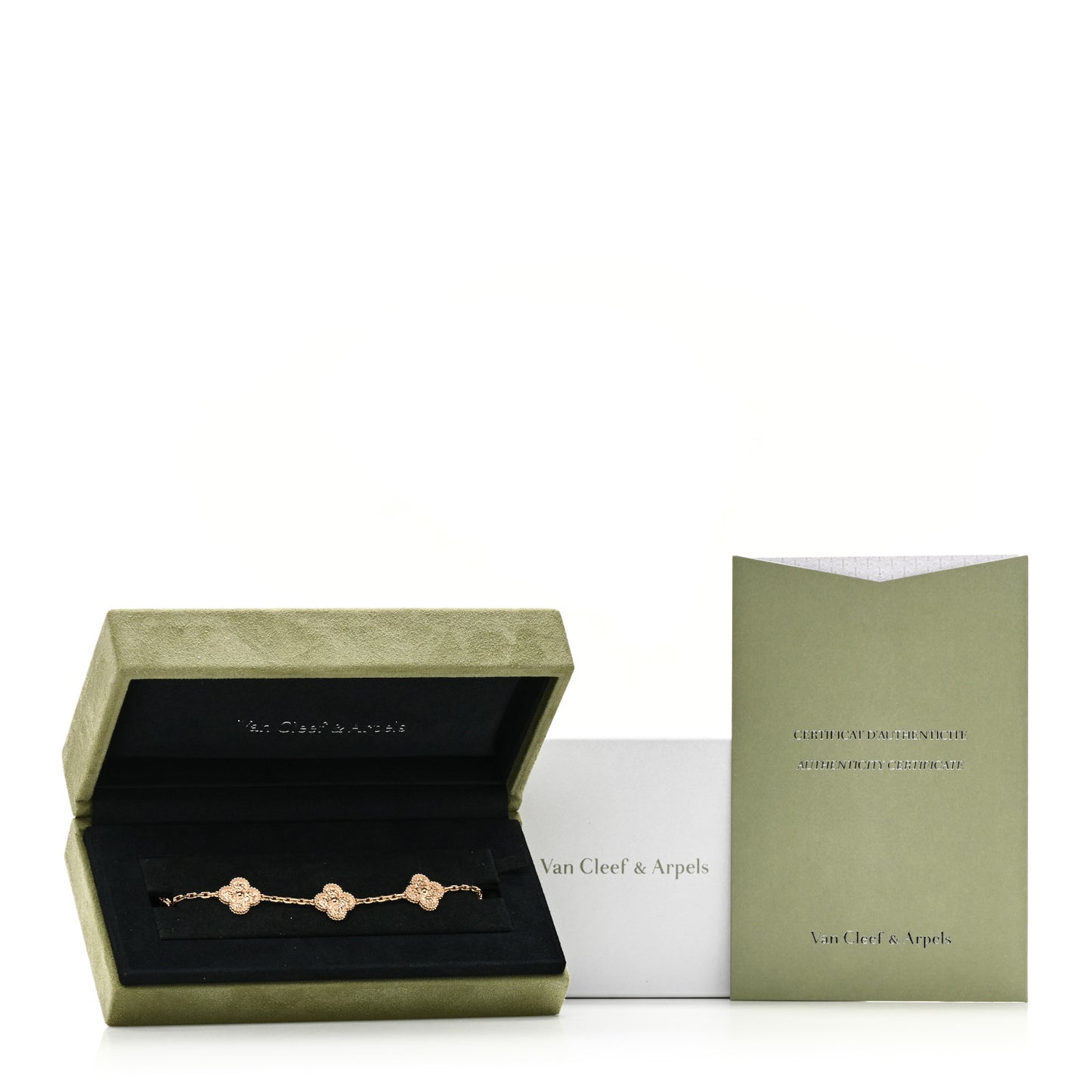 18K Yellow Gold 5 Motifs Vintage Alhambra Bracelet