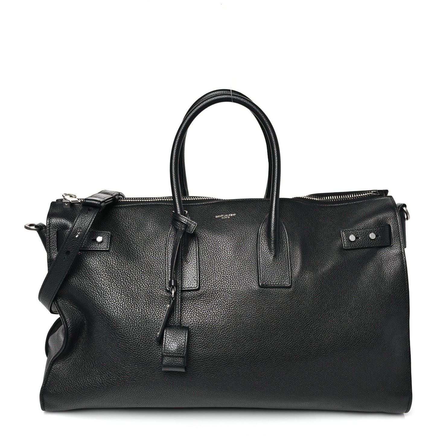 Grained Calfskin Medium Souple Sac De Jour Duffle Black