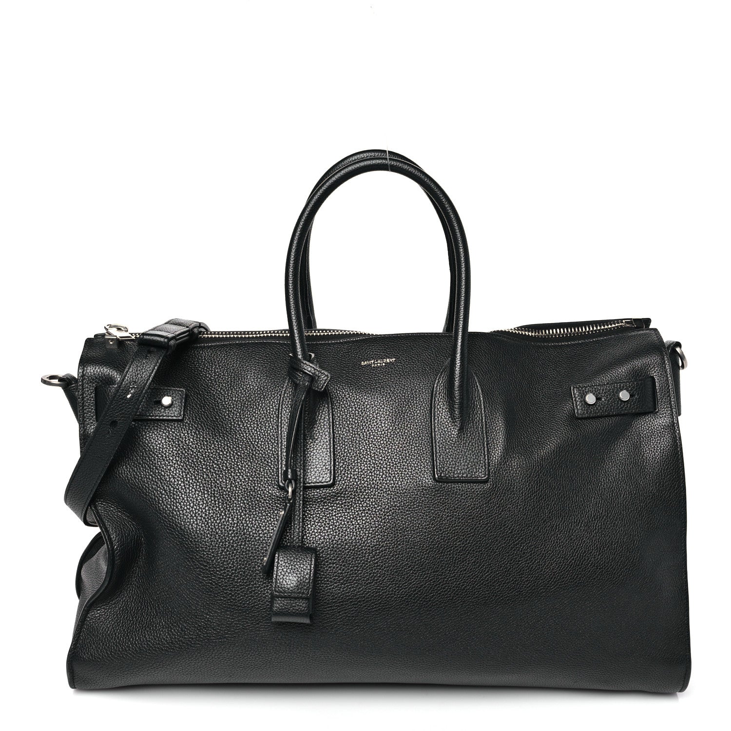 Saint Laurent Grained Calfskin Medium Souple Sac De Jour Duffle Black 1 of 9
