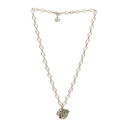 Gucci Metal Enamel Roaring Tiger Pendant Necklace Gold 3 of 4