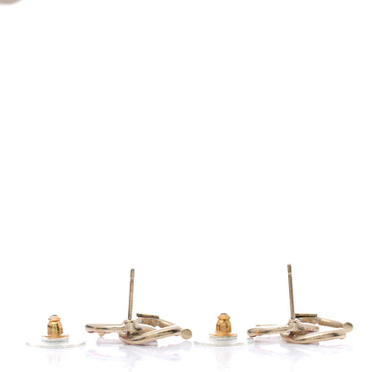 Chanel Crystal Baguette CC Earrings Gold Multicolor 3 of 5