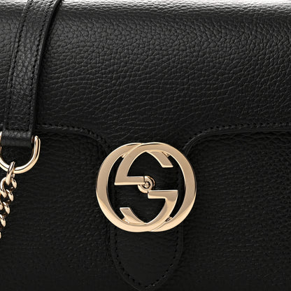 Gucci Dollar Calfskin Small Interlocking G Shoulder Bag Black 8 of 10