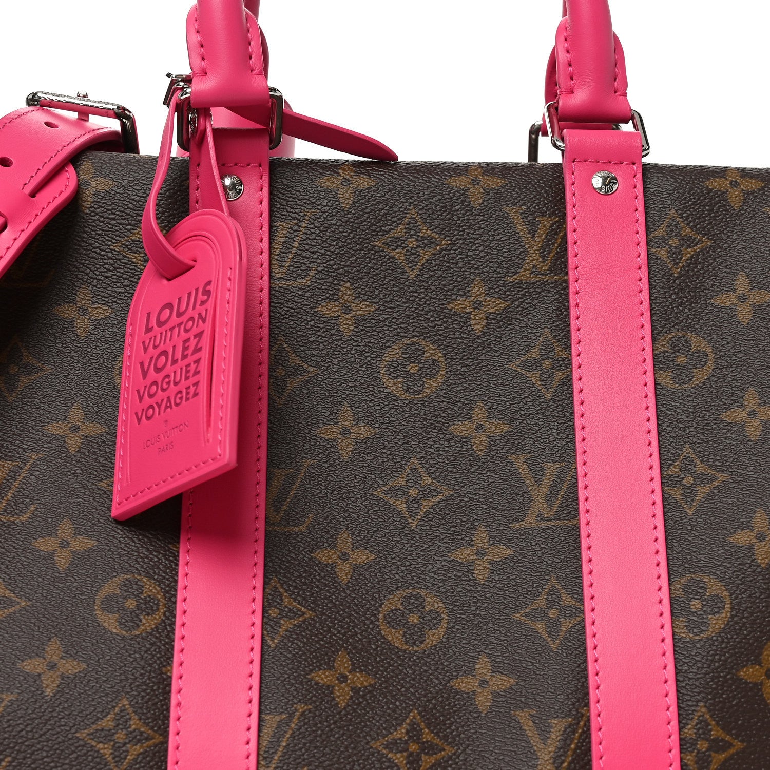 Louis Vuitton Monogram Keepall Bandouliere 45 Pondichery Pink 6 of 8