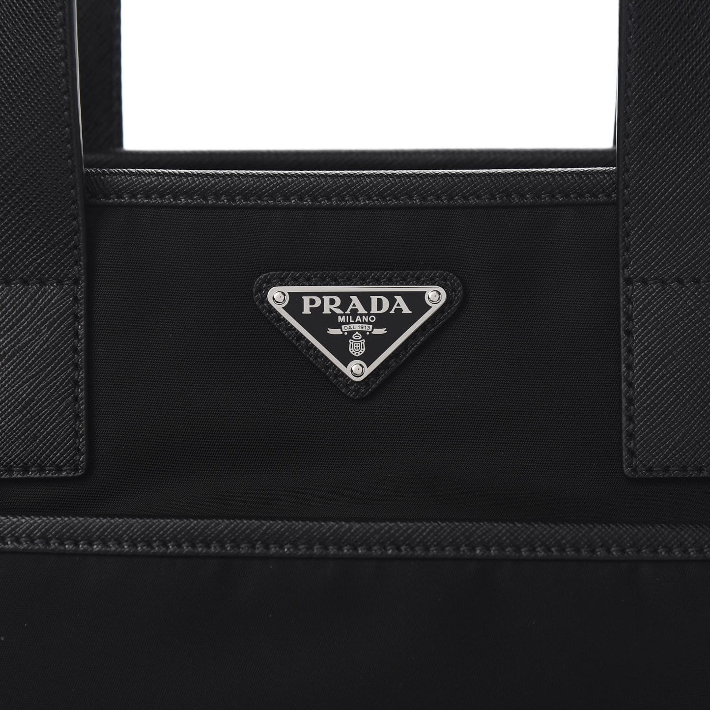Tessuto Nylon Saffiano Tote Black