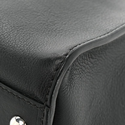 Fendi Vitello Dolce Marmol Patent Crocodile Trapuntata Large Peekaboo Iconic Satchel Black Fumo 11 of 15