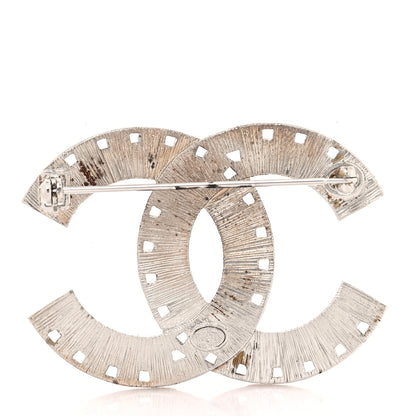 Chanel Baguette Crystal CC Brooch Silver Pink 2 of 5