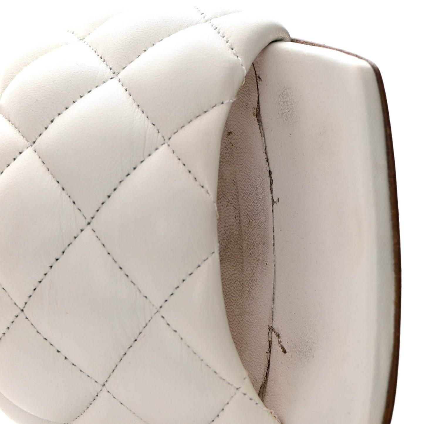 Nappa Matelasse Padded Mule Sandals 39.5 Optic White