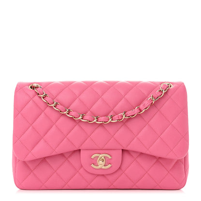 Chanel Caviar Quilted Jumbo Double Flap Pink 1 of 12