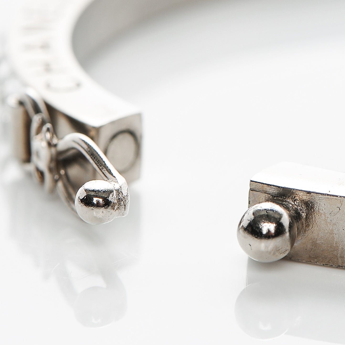 Baguette Crystal Bangle Silver Black