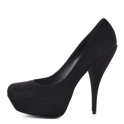 Saint Laurent Kid Scamosciato Lucy 105 Pumps 40 Black 1 of 7