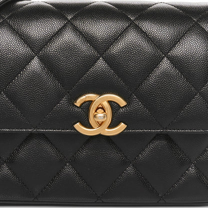Chanel Shiny Caviar Quilted Mini Flap Black 8 of 10