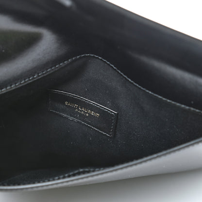 Saint Laurent Smooth Shiny Calfskin Monogram Uptown Baby Pouch Black 4 of 4