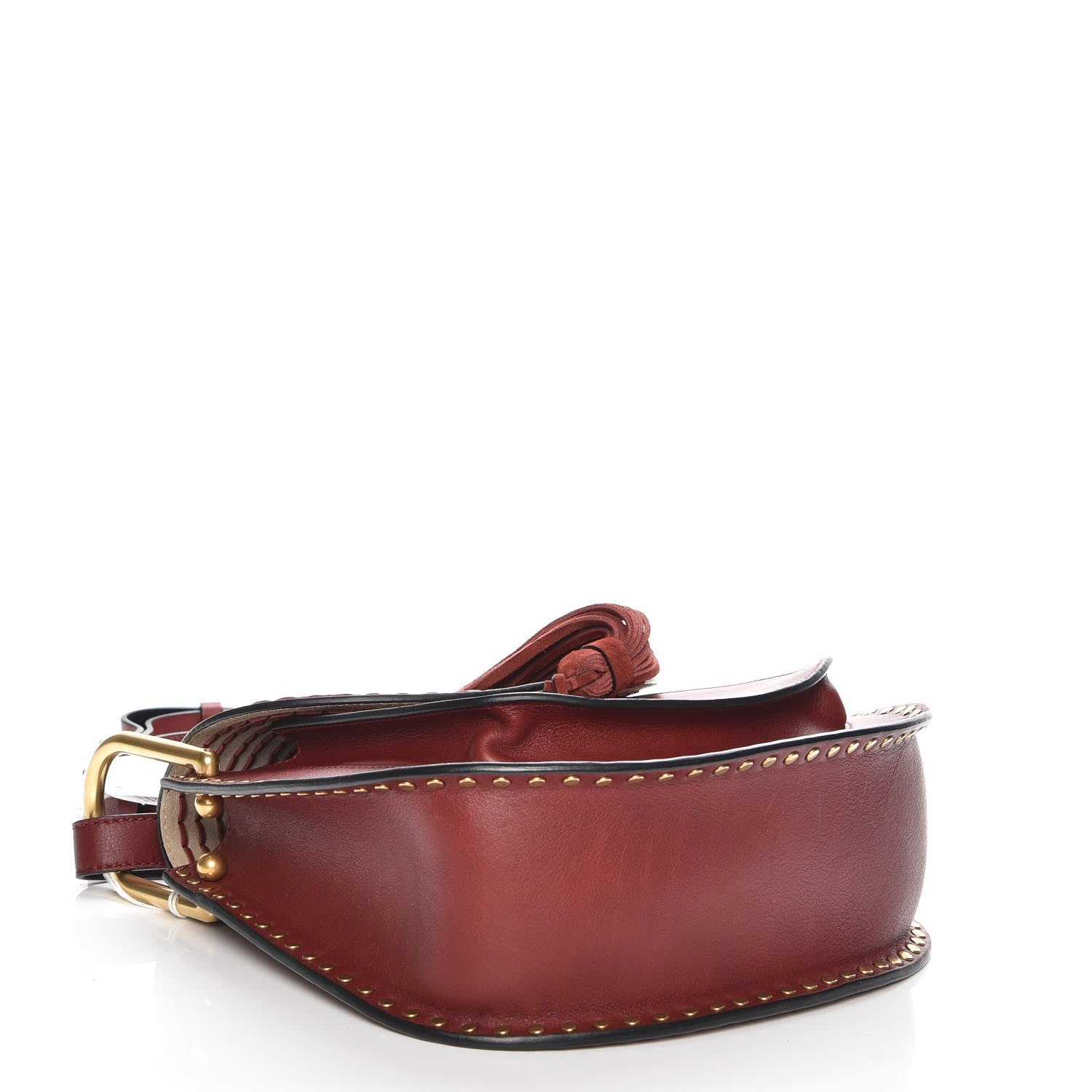 Chloe Calfskin Braided Small Hudson Shoulder Bag Sienna Red 4 of 7
