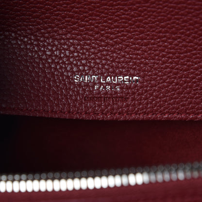 Saint Laurent Grained Calfskin Small Supple Sac De Jour Dark Pallisandre 6 of 7