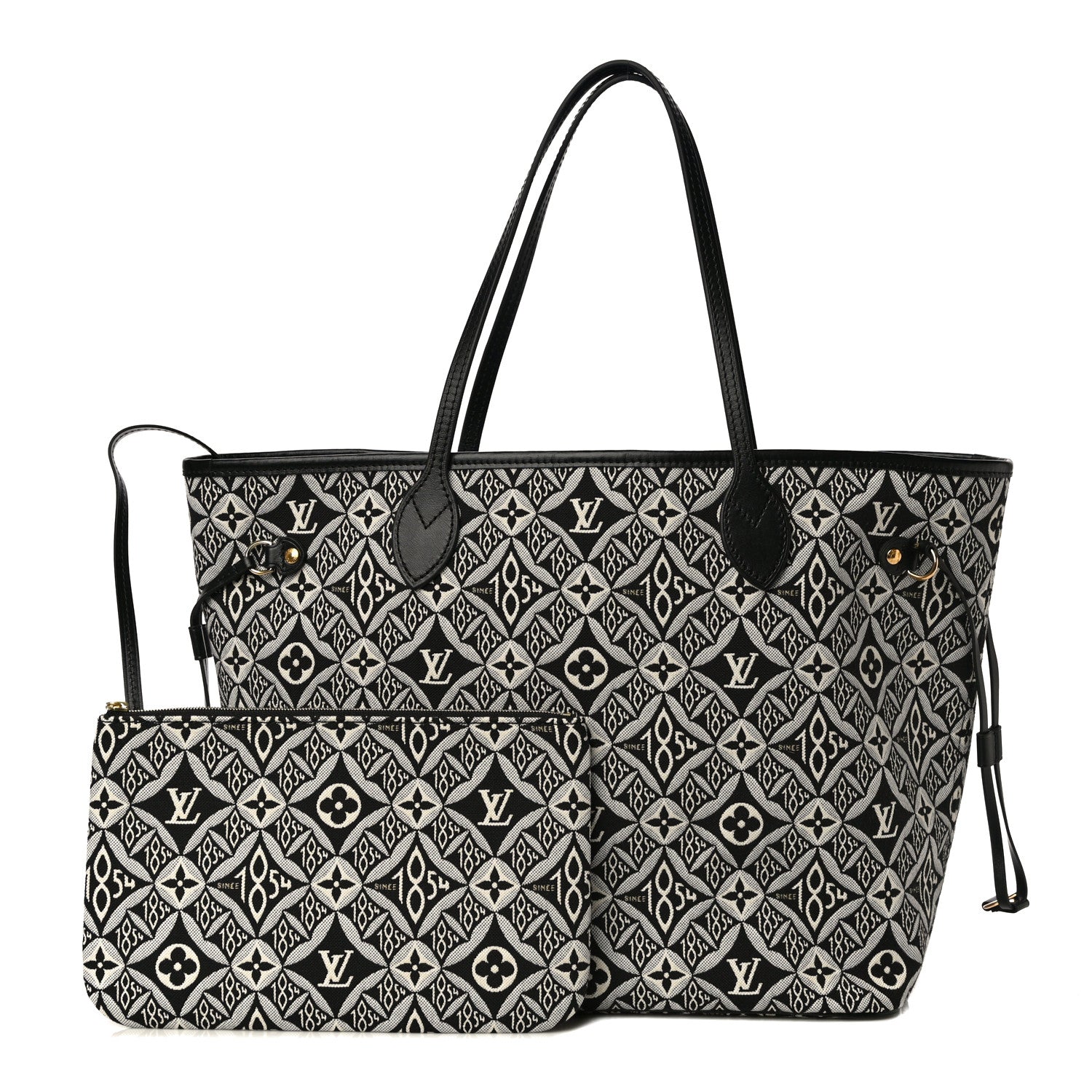 Louis Vuitton Jacquard Since 1854 Neverfull MM Grey 1 of 10