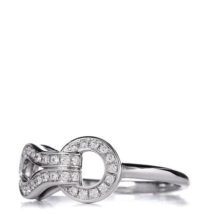 Cartier 18K White Gold Diamond 8mm Agrafe Ring 48 4.5 3 of 6