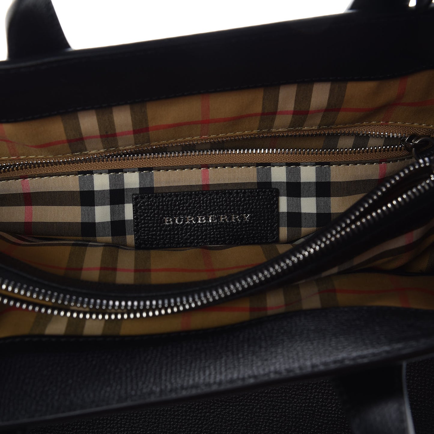 Derby Calfskin Medium Banner Tote Black