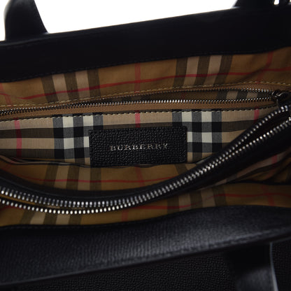 Burberry Derby Calfskin Medium Banner Tote Black 8 of 12
