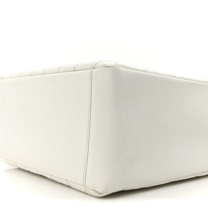 Chanel Caviar Quilted Grand Shopping Tote GST White 10 of 11
