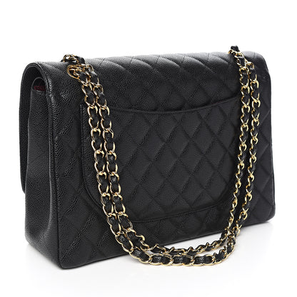 Chanel Caviar Quilted Maxi Double Flap Black 2 of 9