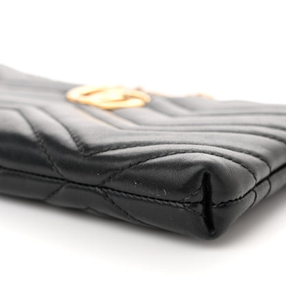 Gucci Calfskin Matelasse Mini GG Marmont Chain Bag Black 9 of 13